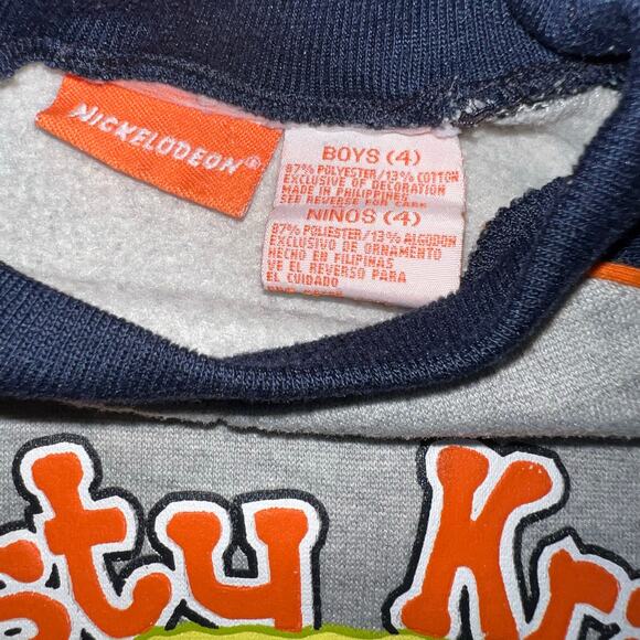 Vintage Sponge bob Squarepants Krusty Krab's Krabby Patties Y2K sweatshirt sz 4 - Picture 4 of 5